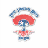 Sticker Drapeau de Tennessee Roots Arbre Vinyl Decal (Devant)