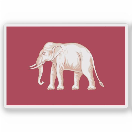 Sticker Drapeau de Thaïlande (Siam, 1843 - 1916) (Devant)