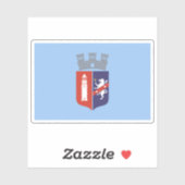 Sticker Drapeau de Tirana, Albanie (Feuille)