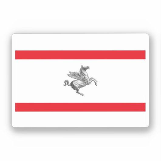 Sticker Drapeau de Toscane, ITALIE (Recto)