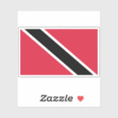 Sticker Drapeau de Trinité-et-Tobago (Feuille)