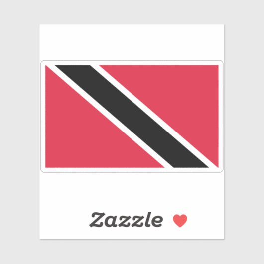 Sticker Drapeau de Trinité-et-Tobago (Feuille)