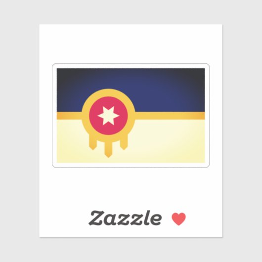 Sticker Drapeau de Tulsa, Oklahoma (Feuille)