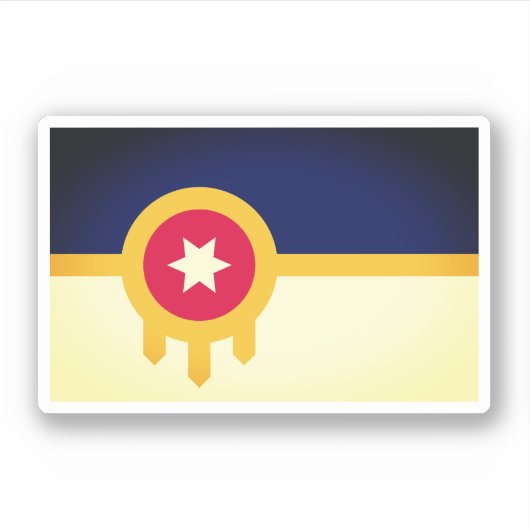 Sticker Drapeau de Tulsa, Oklahoma (Devant)