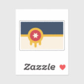 Sticker Drapeau de Tulsa, Oklahoma (Feuille)