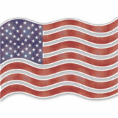 Sticker Drapeau de vinyle américain (Devant)