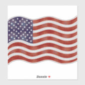 Sticker Drapeau de vinyle américain (Feuille)