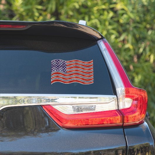 Sticker Drapeau de vinyle américain (Côté voiture)