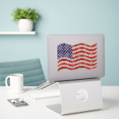 Sticker Drapeau de vinyle américain (Ordinateur portable sur le bureau)