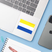 Sticker Drapeau de Vlašim, République tchèque (Ordinateur portable avec iPhone)