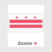 Sticker Drapeau de Washington, D.C (district de Columbia), (Feuille)
