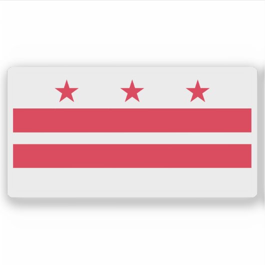 Sticker Drapeau de Washington, D.C (district de Columbia), (Devant)