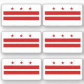 Sticker Drapeau de Washington DC, drapeau de l'État améric (Devant)