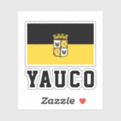 Sticker Drapeau de Yauco, Porto Rico (Feuille)