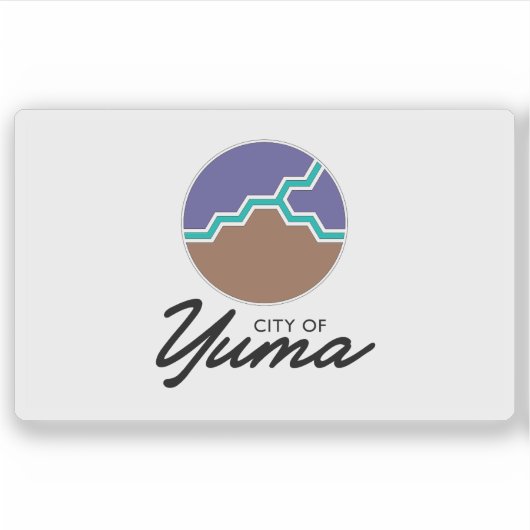 Sticker Drapeau de Yuma, Arizona, États-Unis (Devant)