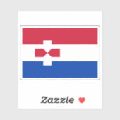 Sticker Drapeau de Zaanstad, le Pays-Bas (Feuille)