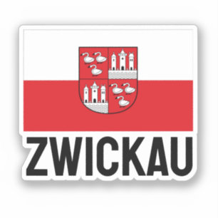 Sticker Drapeau de Zwickau, Allemagne