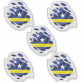 Sticker Drapeau déchiré de Curaçao (Devant)