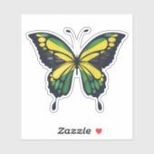 Sticker Drapeau déchiré de Jamaïque (Feuille)