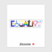 Sticker Drapeau d'égalité inclusive (Feuille)