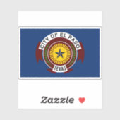 Sticker Drapeau d'El Paso, Texas (Feuille)