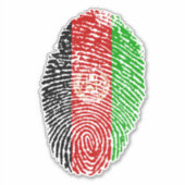 Sticker Drapeau d'empreintes digitales Afghanistan (Devant)