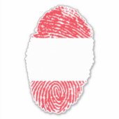 Sticker Drapeau d'empreintes digitales Autriche (Devant)