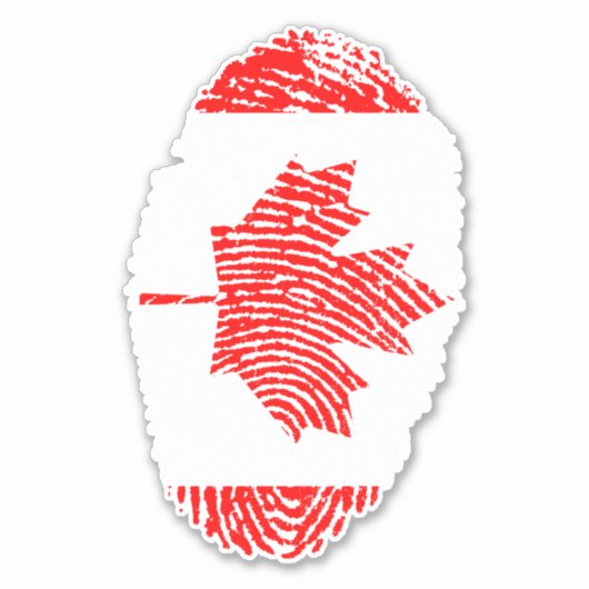 Sticker Drapeau d'empreintes digitales du Canada (Devant)