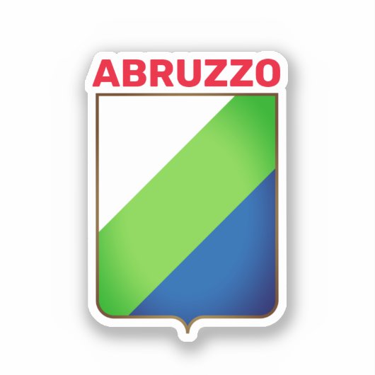 Sticker Drapeau des Abruzzes (Italie) (Recto)
