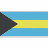 Sticker Drapeau des Bahamas en bleu, noir et jaune (Devant)