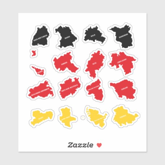 Sticker Drapeau des États allemands (Feuille)