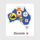 Sticker Drapeau des États australiens (Feuille)