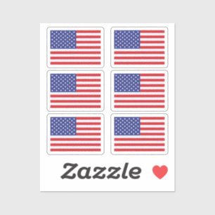 Sticker Drapeau des États-Unis Collection pack de 6
