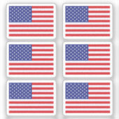 Sticker Drapeau des États-Unis Collection pack de 6 (Recto)