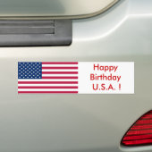 Sticker Drapeau des Etats-Unis, Joyeux anniversair (En voiture)