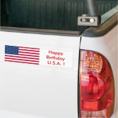 Sticker Drapeau des Etats-Unis, Joyeux anniversair (Sur camion)