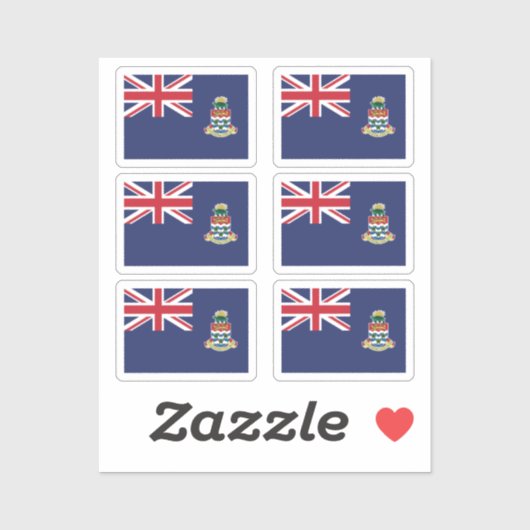 Sticker Drapeau des îles Caïmans Collection pack de 6 (Feuille)