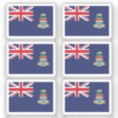 Sticker Drapeau des îles Caïmans Collection pack de 6 (Recto)