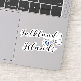 Sticker Drapeau des îles Malouines du Coeur, îles Malouine