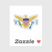 Sticker Drapeau des îles Vierges américaines (Feuille)