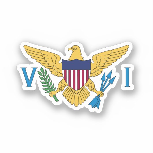 Sticker Drapeau des îles Vierges américaines (Recto)