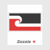 Sticker Drapeau des Maoris (Maoris), Polynésie, Océanie (Feuille)