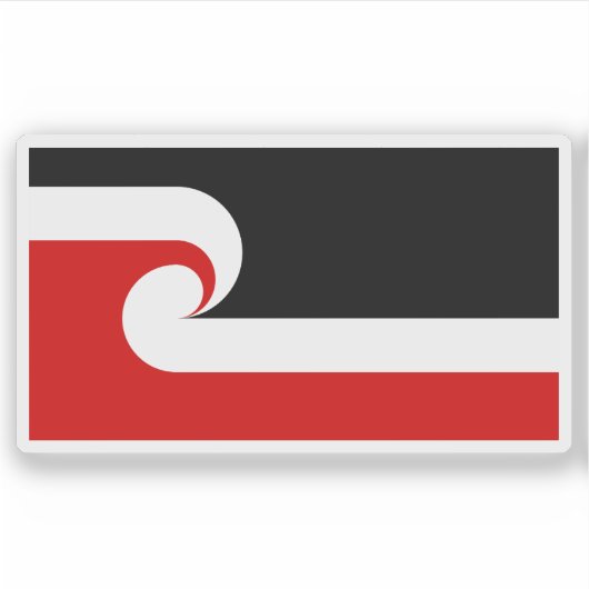 Sticker Drapeau des Maoris (Maoris), Polynésie, Océanie (Devant)