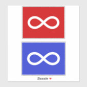 Sticker Drapeau des Métis (Feuille)