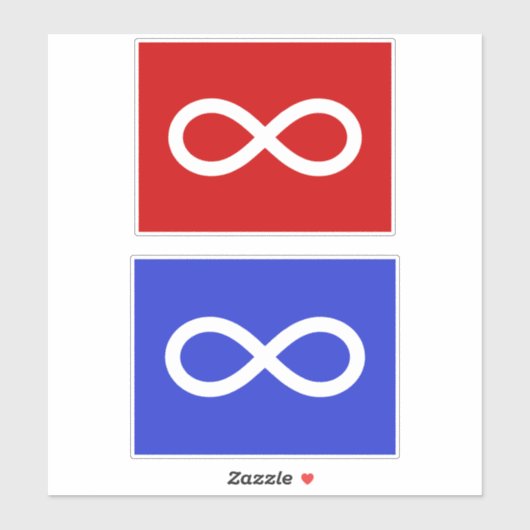 Sticker Drapeau des Métis (Feuille)