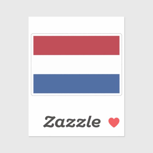 Sticker Drapeau des Pays-Bas découpé sur mesure (Feuille)