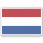 Sticker Drapeau des Pays-Bas découpé sur mesure (Recto)