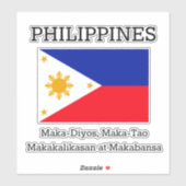 Sticker Drapeau des Philippines, archipel, (Feuille)