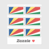 Sticker Drapeau des Seychelles - une collection (Feuille)