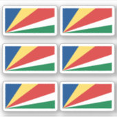 Sticker Drapeau des Seychelles - une collection (Devant)